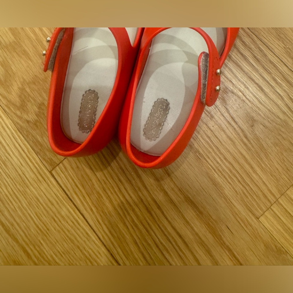 mini Melissa red bow shoes